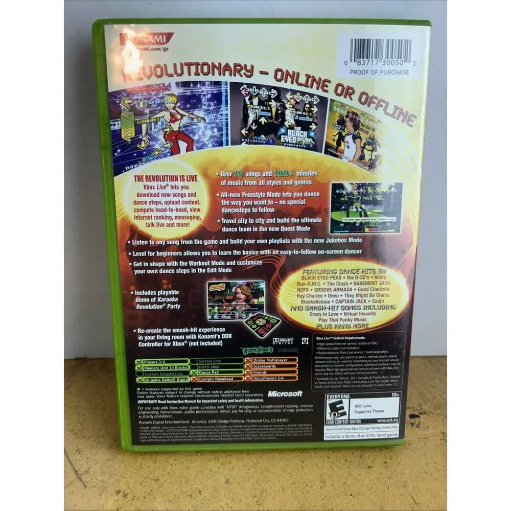 Dance Dance Revolution Ultramix 3 Xbox Original DDR Game